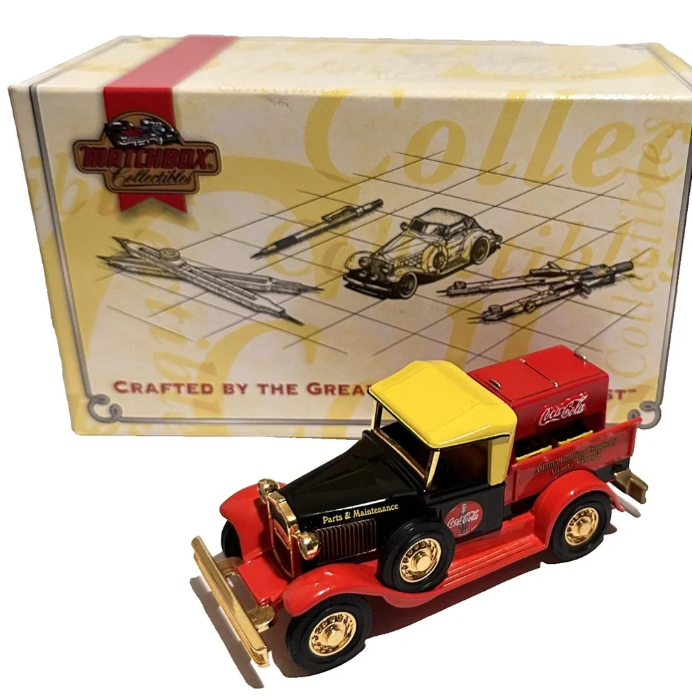 Original Matchbox 1930 Ford Model A Pickup Truck Coca Cola YPC05-M With COA A27